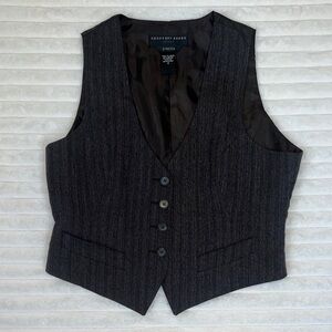 Geoffrey Beene Women's Menswear Style Brown Vest